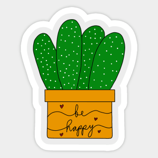 Cute Cactus Design #138: Happy Cacti Bunch Sticker